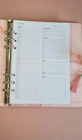 Daily Planner Inserts A5 PRINTED, 7 Day Planner, Day on one Page Planner, Half Hour Planner