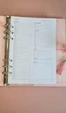 Daily Planner Inserts A5 PRINTED, 7 Day Planner, Day on one Page Planner, Half Hour Planner