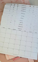2025 Calendar Monthly Planner Inserts A5, Filofax Inserts, PRINTED, 12 Month Calendar