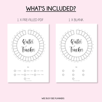Water Tracker PRINTABLE Journal Page A5 Inserts