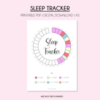 Sleep Tracker PRINTABLE A5 Journal Page Inserts