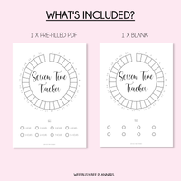 Screen Time Tracker PRINTABLE A5 Journal Page Inserts