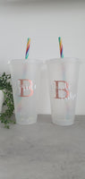 Personalised Confetti Colour Changing Cold Cups - Bride, Bride Tribe, Any name