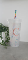 Personalised Confetti Colour Changing Cold Cups - Bride, Bride Tribe, Any name