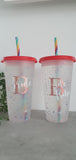 Personalised Confetti Colour Changing Cold Cups - Bride, Bride Tribe, Any name