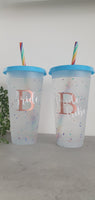 Personalised Confetti Colour Changing Cold Cups - Bride, Bride Tribe, Any name