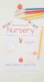 First Day at Nursery PRINTABLE Template