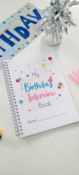 Birthday Interview Book, New Baby Gift, First Birthday Gift, Birthday Memories, Birthday Book, Birthday Journal, Baby Book Keepsake 0-18yrs