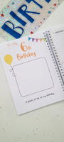 Birthday Interview Book, New Baby Gift, First Birthday Gift, Birthday Memories, Birthday Book, Birthday Journal, Baby Book Keepsake 0-18yrs