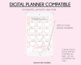 Printable 12 Week Countdown Weight Loss Tracker Chart - Pink Marble