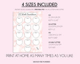 Printable 12 Week Countdown Weight Loss Tracker Chart - Pink Marble