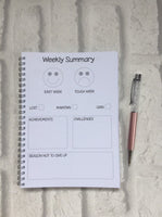 Weight Loss Journal, Slimming World Compatible, Food Diary Journal, 12 Week Food Planner - Bitch, Just Stick to the Fucking Plan