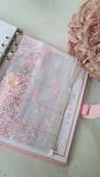 Pink Sequin Planner Pocket Wallet A5